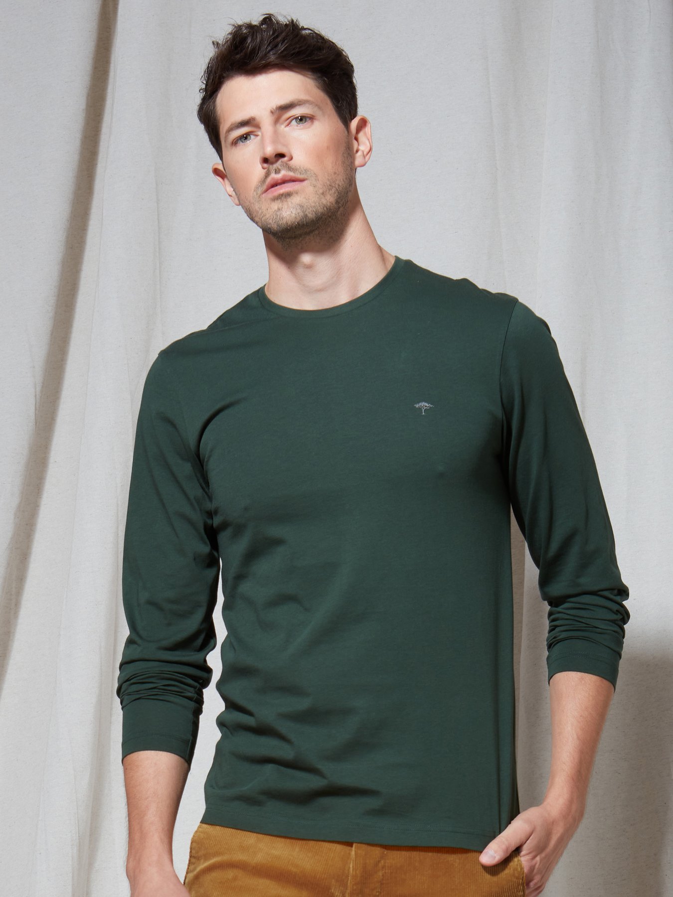 12211510-746 Fynch-Hatton Long Sleeve T-Shirt Emerald 12211510-746 Fynch-Hatton Long Sleeve T-Shirt Emerald