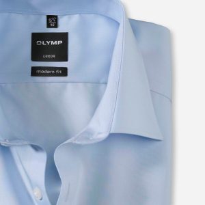 03006415 Olymp Plain Shirt Sky