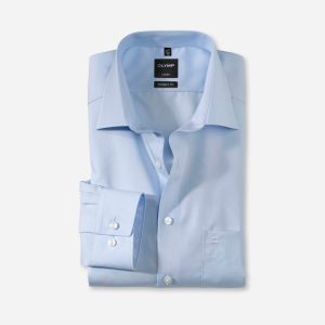03006415 Olymp Plain Shirt Sky