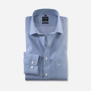 07466418 Olymp Bengal Stripe Shirt Blue