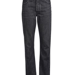 LTR0308BK11 Barbour Burne Mid-Rise Straight Jeans Black