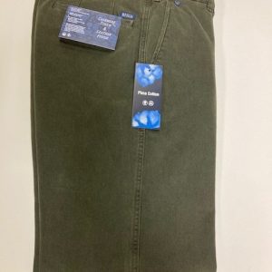 182310-450 Bruhl Cashmere Touch Cotton Trousers Green