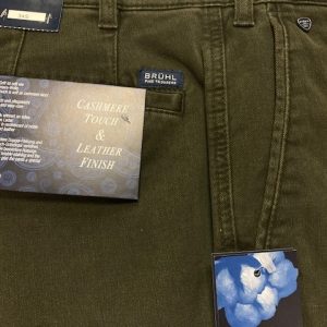 182310-450 Bruhl Cashmere Touch Cotton Trousers Green