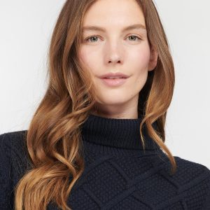 LKN1170NY73 Barbour Burne Roll Neck Navy