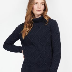 LKN1170NY73 Barbour Burne Roll Neck Navy