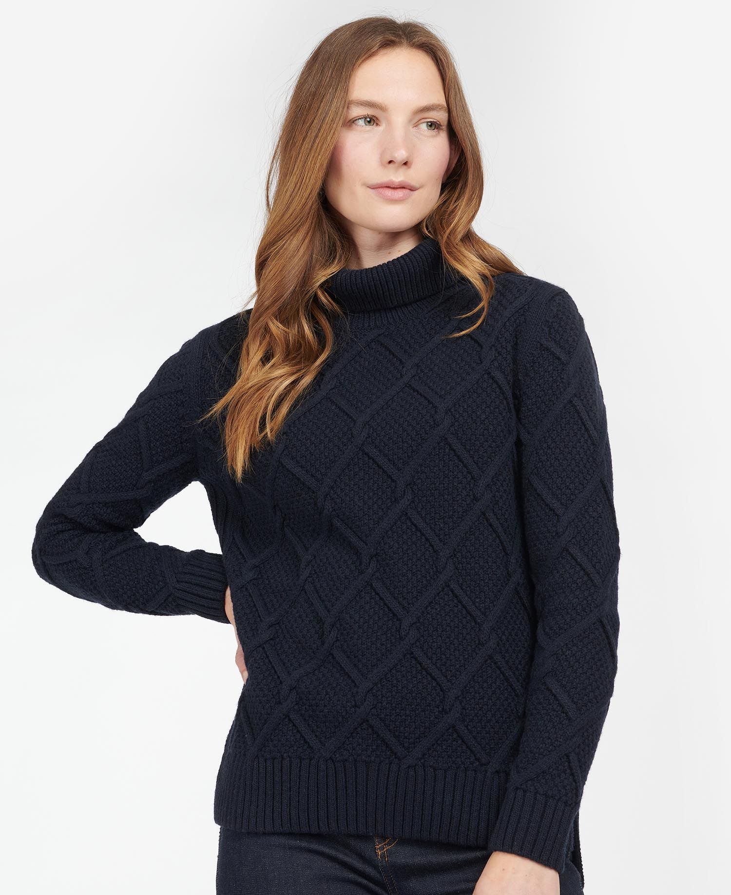 LKN1170NY73 Barbour Burne Roll Neck Navy LKN1170NY73 Barbour Burne Roll Neck Navy