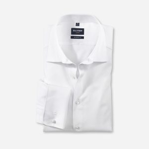 18106500 Olymp Double Cuff Shirt White