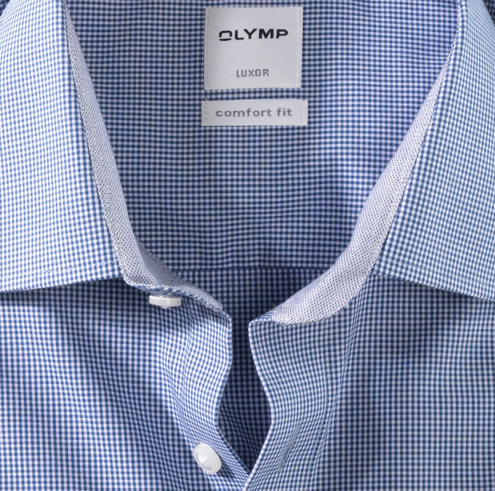 31906419 Olymp Comfort Fit Fine Gingham Shirt Navy 31906419 Olymp Comfort Fit Fine Gingham Shirt Navy