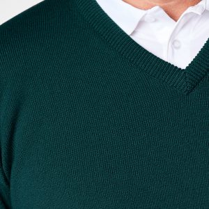 Slaith Lambswool V Neck Tartan