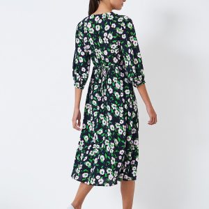 WSJ035_GRNBLKFLR Crew Lila Dress