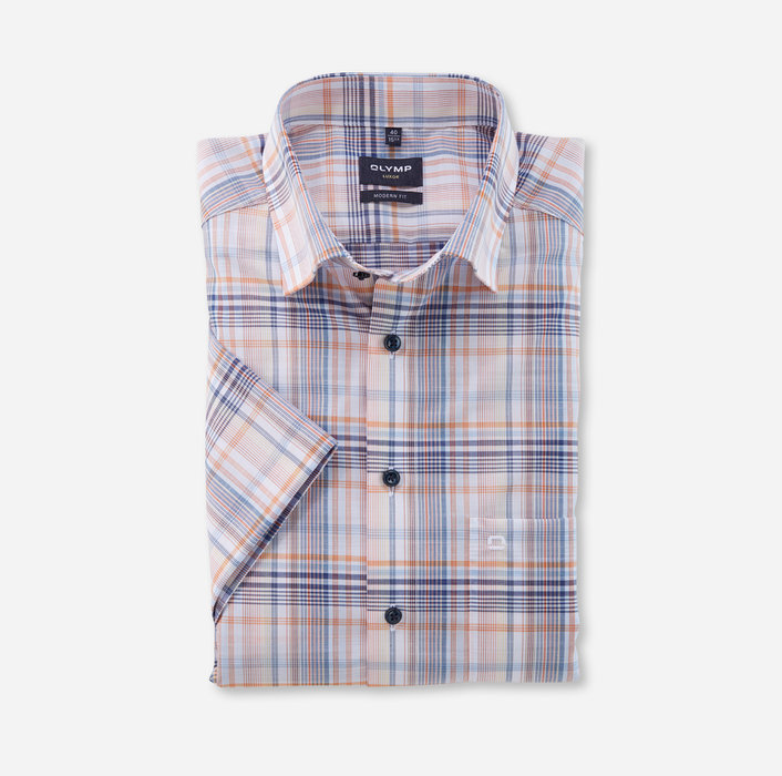 Olymp Comfort Fit Short Sleeve Orange Olymp Comfort Fit Short Sleeve Orange