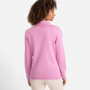 Olsen Eva Fit Ribbed Cardigan Pink