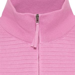 Olsen Eva Fit Ribbed Cardigan Pink