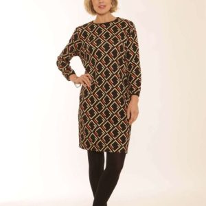 Pomodoro Jersey Knit Graphic Dress 52368