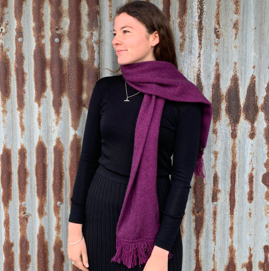 Noble Wilde Possum Merino Fringed Scarf Twilight Noble Wilde Possum Merino Fringed Scarf Twilight