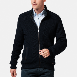 Baileys Fully Lined Zip Navy Cardigan 322133-60