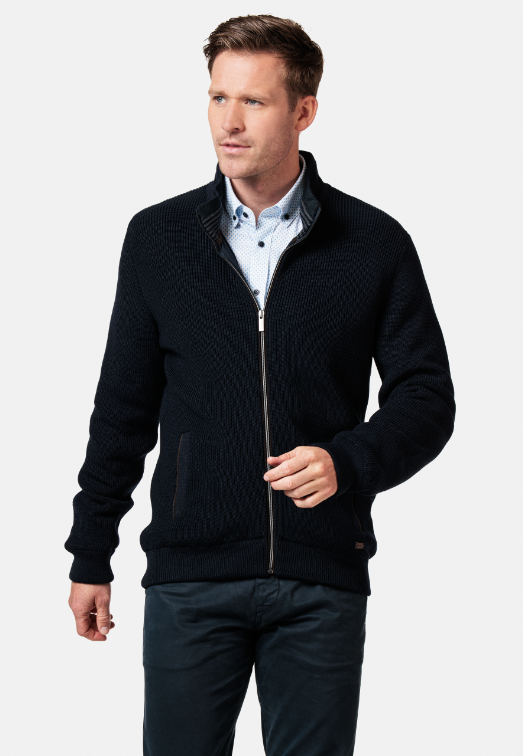 Baileys Fully Lined Zip Navy Cardigan 322133-60 Baileys Fully Lined Zip Navy Cardigan 322133-60