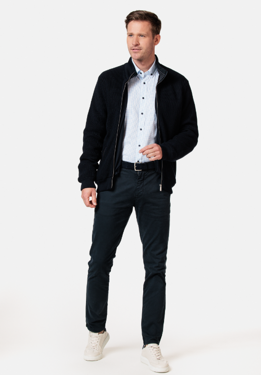 Baileys Fully Lined Zip Navy Cardigan 322133-60 Baileys Fully Lined Zip Navy Cardigan 322133-60