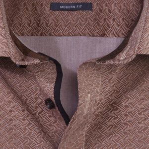 Olymp Geometric Neat Coffee Print 1201/44/28