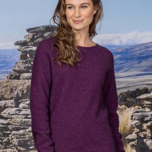 Noble Wilde Possum-Merino Crew Neck Twilight
