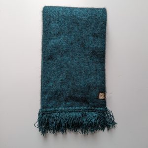 Noble Wilde Possum Merino Fringed Scarf Paua
