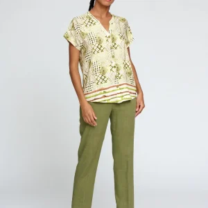 Tinta Maribel Linen Mix Trouser 3678431 Olive