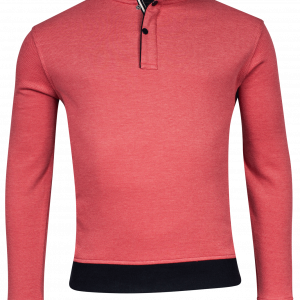 413138_31 Giordano 1/4 Zip Sweat Brick