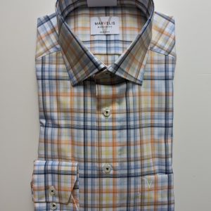 Marvelis Yellow Check Non-Iron Shirt 7237/54/91