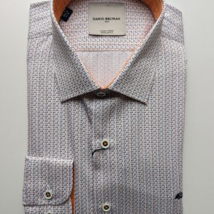 Dario Betran Peach Print Shirt - ALMOGIA - 3IFG 260