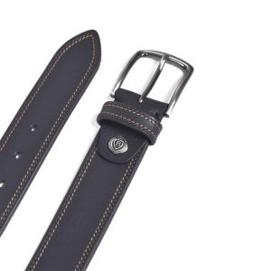 Miguel Bellido Contrast Stitch Leather Belt 4105