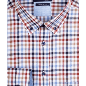 Giordano Rust Fine Check Shirt 417303-80