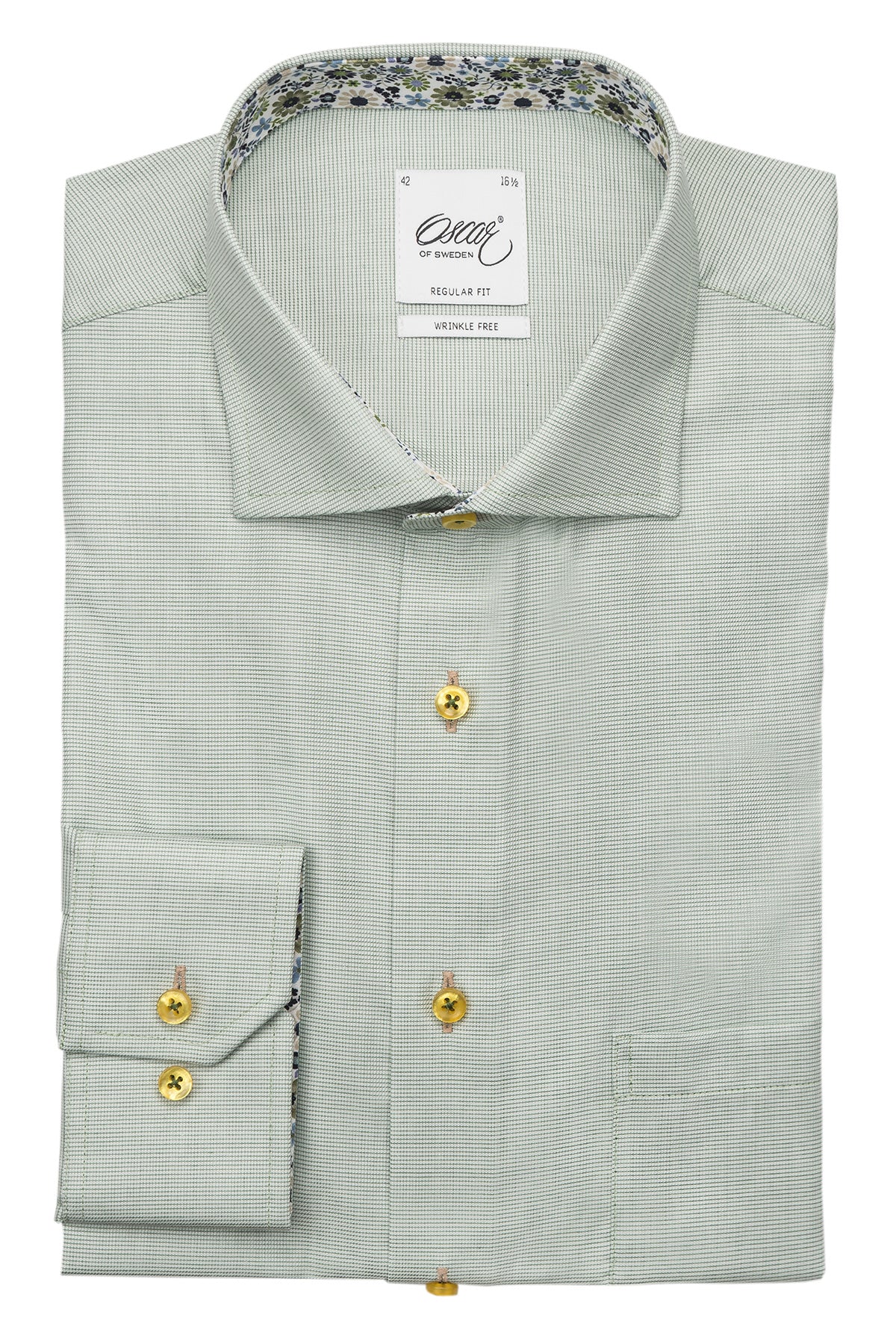 Oscar Green Fine Check Shirt 6351-05-RN-053 Oscar Green Fine Check Shirt 6351-05-RN-053
