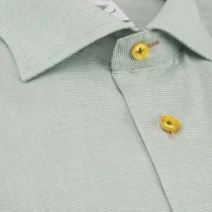 Oscar Green Fine Check Shirt 6351-05-RN-053
