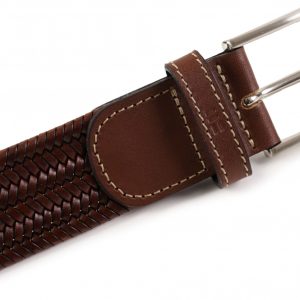 Miguel Bellido Stretch Leather Brown Belt