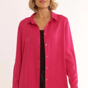 Pomodoro Satin Shirt - Pink - 32461