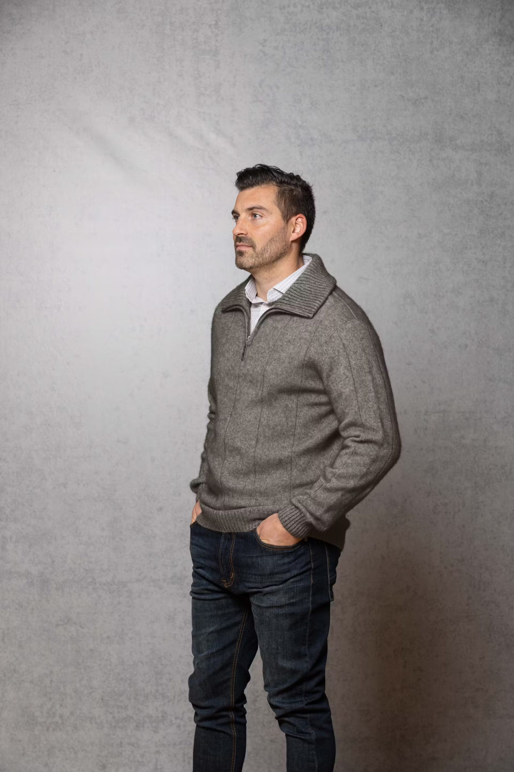 Noble Wilde Possum-Merino Quarter Zip Pullover – Pumice – NW1003 Noble Wilde Possum-Merino Quarter Zip Pullover - Pumice - NW1003