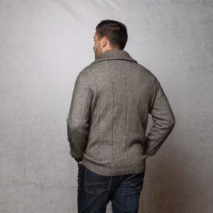 Noble Wilde Possum-Merino Quarter Zip Pullover - Pumice - NW1003