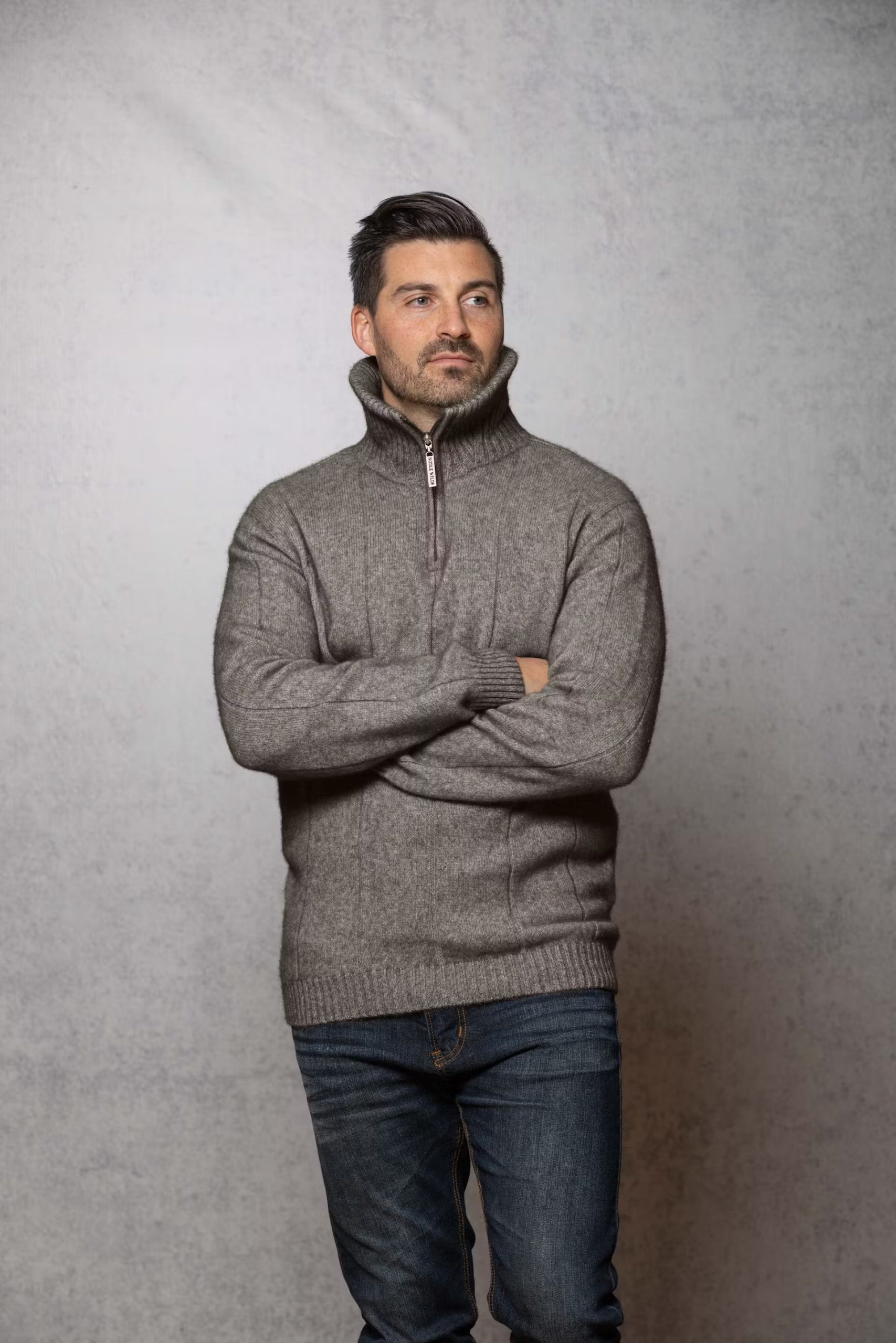 Noble Wilde Possum-Merino Quarter Zip Pullover – Pumice – NW1003 Noble Wilde Possum-Merino Quarter Zip Pullover - Pumice - NW1003