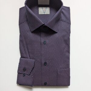 Marvelis Fine Print Shirt - Burgundy - 7028/64/35
