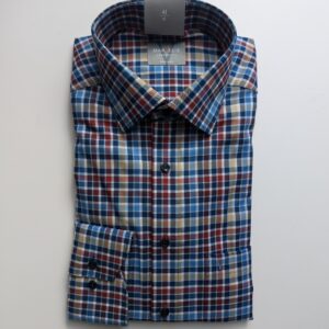 Marvelis Comfort Fit Classic Check Shirt - Red - 7066/64/35