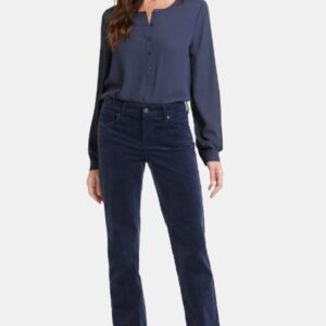 NYDJ Fine Needlecord Marilyn Straight Trousers - Starless Sky