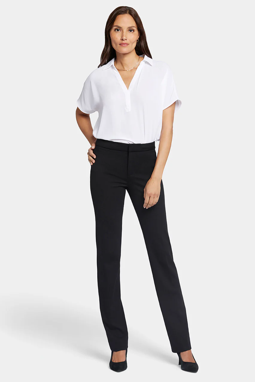 NYDJ Slim Trouser In Ponte Knit - Black - M11Z2020 NYDJ Slim Trouser In Ponte Knit - Black - M11Z2020
