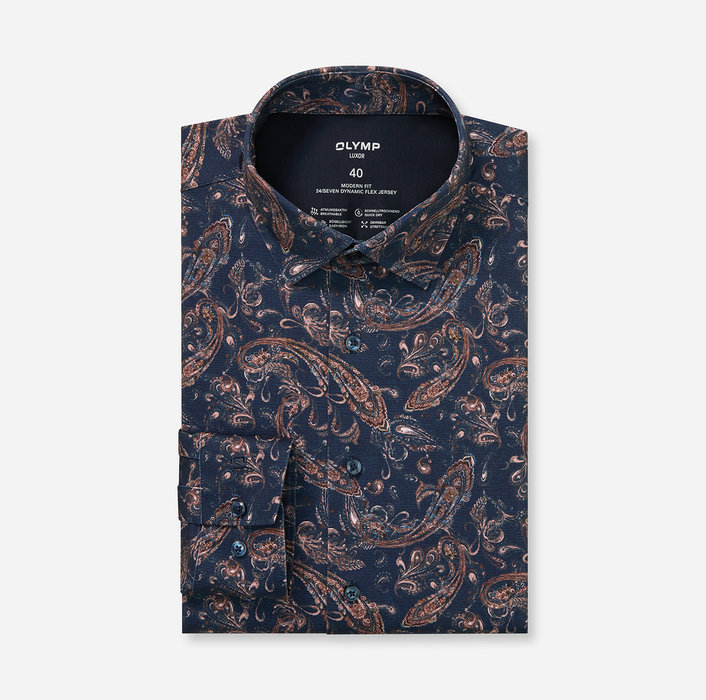 Olymp Dynamic Flex Print Jersey Shirt - 1322/84/18