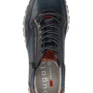 Bugatti Soft Fit Smart Leather Trainers - Dark Blue - 331-AG809-4141-4140
