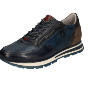 Bugatti Soft Fit Smart Leather Trainers - Dark Blue - 331-AG809-4141-4140