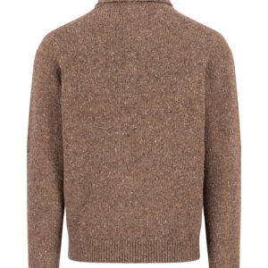 Fynch-Hatton Donegal Roll Neck Jumper - Chocolate - 1510345