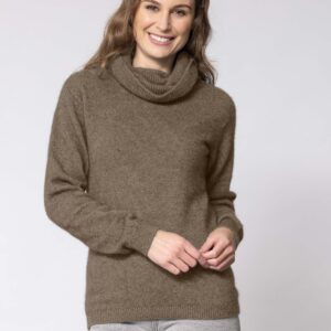 Noble Wilde Merino / Possum Roll Neck - Latte - NW3172