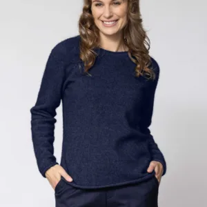 Noble Wilde Possum Merino Rutland Crew - Maritime