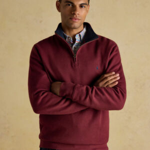 Joules Alister Quarter Zip - Burgundy