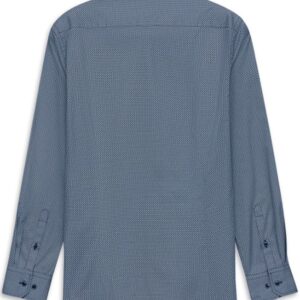 18505E-390 Bugatti Print Shirt Blue